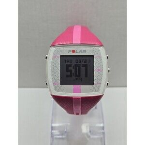 Polar FT4 Pink White Heart Rate Monitor Fitness Watch Tested Working New Battery